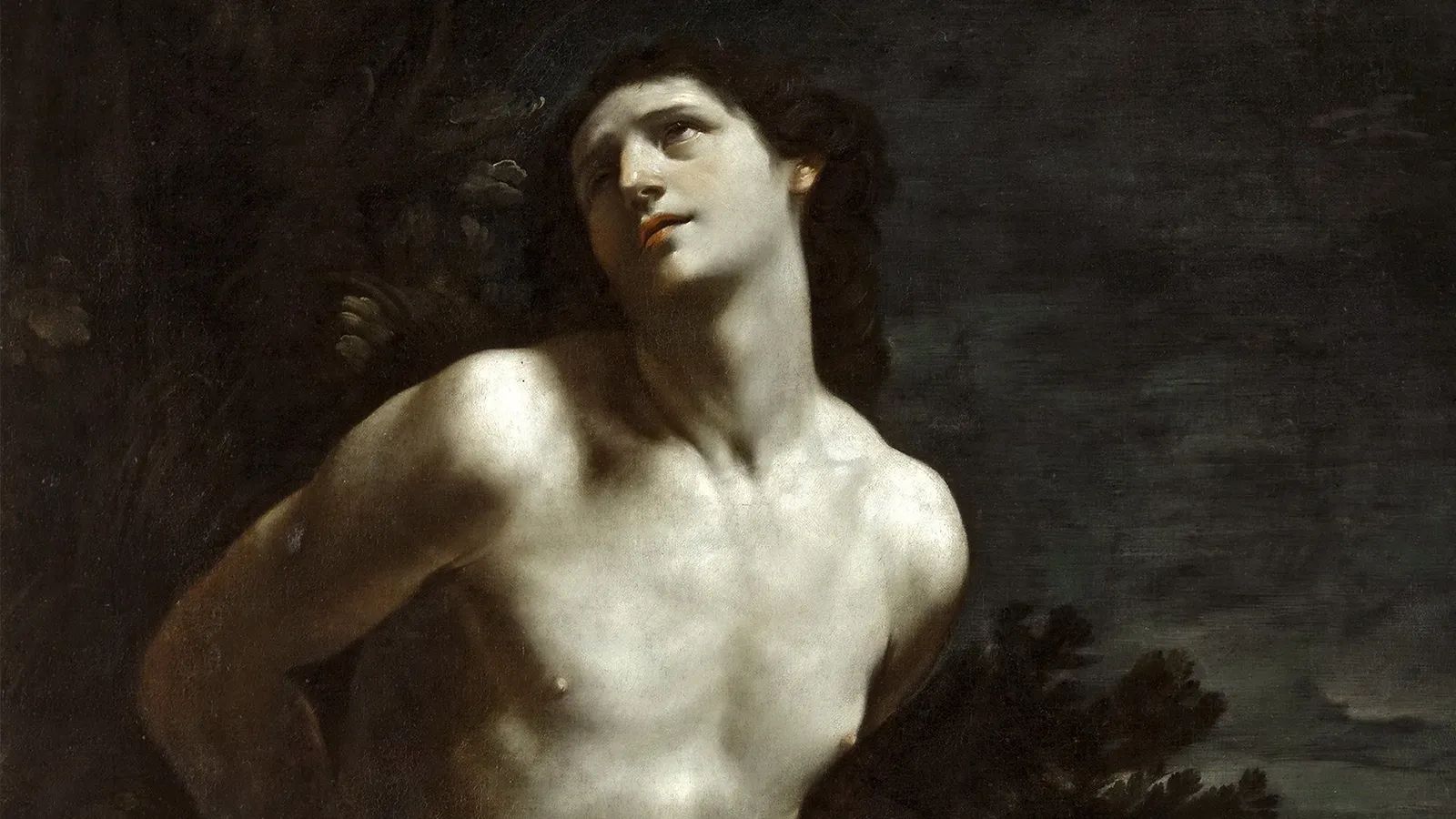 A cropped version of Saint Sebastian by Guido Reni